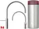 QUOOKER Nordic Round Twintaps Combi Einhebelmischer Chrom & 100C Armatur als Set (COMBINSMRCHRTT)