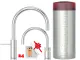 QUOOKER Nordic Round Twintaps Combi (+) B Einhebelmischer Chrom & 100�C Armatur Set (COMBI+NSMRCHRTT)