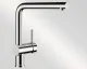 BLANCO Kchenarmatur Linus Chrom Einhebelmischer mit Festauslauf 360 schwenkbarer Auslauf Niederdruck