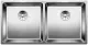 BLANCO Kchensple Andano 400/400-IF Edelstahlsple / Doppelbecken Flachrand mit Ablaufsystem InFino und Handbettigung