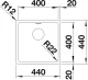BLANCO Kchensple Andano 400-U Edelstahlsple / Unterbaubecken mit Ablaufsystem InFino und Handbettigung