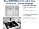 BLANCO Subline 340/160-U Silgranit PuraDurII Granitsple / Unterbaubecken Ablaufsystem InFino mit Handbettigung