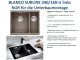 BLANCO Subline 340/160-U Silgranit PuraDurII Granitsple / Unterbaubecken Ablaufsystem InFino mit Handbettigung