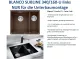 BLANCO Subline 340/160-U Silgranit PuraDurII Granitsple / Unterbaubecken Ablaufsystem InFino mit Handbettigung