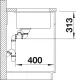 BLANCO Subline 340/160-U Silgranit PuraDurII Granitsple / Unterbaubecken Ablaufsystem InFino mit Handbettigung