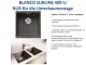 BLANCO Subline 400-U Silgranit PuraDurII Granitsple / Unterbaubecken Ablaufsystem InFino mit Handbettigung