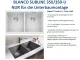 BLANCO Subline 350/350-U Silgranit PuraDurII Granitsple / Unterbaubecken Ablaufsystem InFino mit Handbettigung