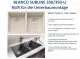 BLANCO Subline 350/350-U Silgranit PuraDurII Granitsple / Unterbaubecken Ablaufsystem InFino mit Handbettigung