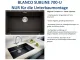BLANCO Subline 700-U Silgranit PuraDurII Granitsple / Unterbaubecken Ablaufsystem InFino mit Handbettigung