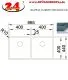 BLANCO Kchensple Claron 400/400-U Unterbausple / Doppelbecken mit Ablaufsystem InFino und Handbettigung