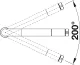 BLANCO Kchenarmatur Vonda Edelstahl gebrstet Einhebelmischer mit Festauslauf 200 schwenkbarer Auslauf