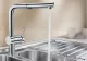 BLANCO Kchenarmatur Linus-S Vario Chrom Einhebelmischer mit Zugauslauf 140 schwenkbarer Auslauf Brause umstellbar