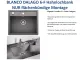 BLANCO Kchensple Dalago 6 F Silgranit PuraDurII Granitsple Flchenbndig mit Hahnlochbank und Drehknopfventil