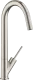 AXOR Kchenarmatur Starck Edelstahl Finish Einhebelmischer 300 mit Festauslauf und Joystick-Bedienung Schwenkbereich einstellbar (10822800)