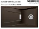 SCHOCK Kchensple Waterfall D-100 Cristadur Nano-Granitsple / Einbausple mit Drehknopfventil