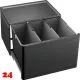 BLANCO Botton Pro 60/3 Automatic Abfallsystem zum Einbau hinter Drehtren mit Trmitnehmer ab 60cm Unterschrank