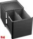 BLANCO Abfalltrennsystem Botton Pro 45/2 Manuell Abfallsystem zum Einbau hinter Drehtren ab 45cm Unterschrank