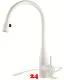 KWC Kchenarmatur EVE 10.121.103.150FL Einhebelmischer Glacier White mit Zugauslauf Griffposition auswhlbar mit LEDShine (122168)