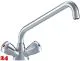 KWC Gastro CR K.24.41.24.000C02 Zweigriffmischer Gewerbe Gastroarmatur fr die Profikche (112159)