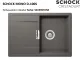❎ SCHOCK Kchensple Mono D-100S Cristadur Nano-Granitsple / Einbausple mit Drehexcenter