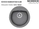 SCHOCK Kchensple Manhattan R-100 Cristalite Granitsple / Rundbecken Basic Line mit Drehexcenter