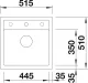 BLANCO Kchensple Dalago 5 Silgranit PuraDurII Granitsple / Einbausple mit Drehknopfventil