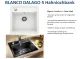 BLANCO Kchensple Dalago 5 Silgranit PuraDurII Granitsple / Einbausple mit Drehknopfventil