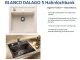 BLANCO Kchensple Dalago 5 Silgranit PuraDurII Granitsple / Einbausple mit Drehknopfventil