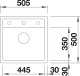 BLANCO Kchensple Dalago 5 F Silgranit PuraDurII Granitsple Flchenbndig mit Hahnlochbank und Drehknopfventil