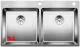 BLANCO Kchensple Andano 400/400-IF/A Edelstahlsple / Doppelsple Flachrand mit Ablaufsystem InFino und PushControl