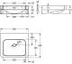 KWC PROFESSIONAL Anima Einzelwaschtisch WT500C-M fr Wandmontage fugenlos eingeschweites Becken mit Armaturenbohrung  35mm