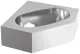 KWC PROFESSIONAL Anima Einzelwaschtisch WT310E fr die Wand-Eckmontage fugenlos eingeschweites Becken ohne Hahnlochbohrung