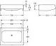 KWC PROFESSIONAL Anima Waschtisch CM700N Einzelwaschtisch CONFORT f�r Wandmontage ohne �berlauf und ohne Hahnlochbohrung (3600005551)