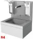 KWC PROFESSIONAL Saturn Hygienewaschplatz HWTE0001 rztewaschrinne fr Wandmontage ohne berlauf