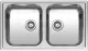 REGINOX K�chensp�le Centurio L20 Einbausp�le Edelstahl Doppelbecken mit Flachrand Siebkorb als Stopfenventil