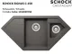 SCHOCK Kchensple Signus C-150 Cristadur Nano-Granitsple / Ecksple mit Drehexcenter