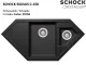 SCHOCK Kchensple Signus C-150 Cristadur Nano-Granitsple / Ecksple mit Drehexcenter