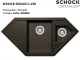 SCHOCK Kchensple Signus C-150 Cristadur Nano-Granitsple / Ecksple mit Drehexcenter
