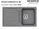 SCHOCK Kchensple Formhaus D-100 Cristalite Granitsple / Einbausple Basic Line mit Drehexcenter