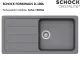 SCHOCK Kchensple Formhaus D-100L Cristalite Granitsple / Einbausple Basic Line mit Drehexcenter