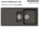 ✅ SCHOCK Kchensple Formhaus D-150L Cristalite Granitsple / Einbausple Basic Line mit Drehexcenter
