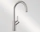 BLANCO Kchenarmatur Carena Chrom Einhebelmischer / Spltischarmatur mit Festauslauf 360 schwenkbarer Auslauf