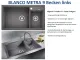 BLANCO Kchensple Metra 9 Silgranit PuraDurII Granitsple / Einbausple mit Handbettigung