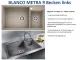 BLANCO Kchensple Metra 9 Silgranit PuraDurII Granitsple / Einbausple mit Handbettigung