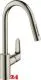 HANSGROHE Kchenarmatur Focus M41 Edelstahl Finish Einhebelmischer 240 mit Zugauslauf als Ausziehbrause, 2jet (31815800)