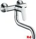 HANSGROHE Kchenarmatur Focus M41 Chrom Einhebelmischer fr Wandmontage, 1jet 180 schwenkbarer Auslauf (31825000)