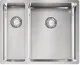 FRANKE Kchensple Box BXX 160-34-16 Unterbausple (Montage unter die Arbeitsplatte) mit Integralablauf und Siebkorb als Druckknopfventil