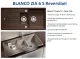 BLANCO Kchensple Zia 6 S Silgranit PuraDurII Granitsple / Einbausple mit Drehknopfventil