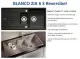 BLANCO Kchensple Zia 6 S Silgranit PuraDurII Granitsple / Einbausple mit Drehknopfventil