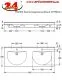 KWC PROFESSIONAL Ronda Doppelwaschtisch ANMW221 Waschtisch MIRANIT 2 Becken fr Wandmontage runde Mulde mit Armaturenbohrung  35mm